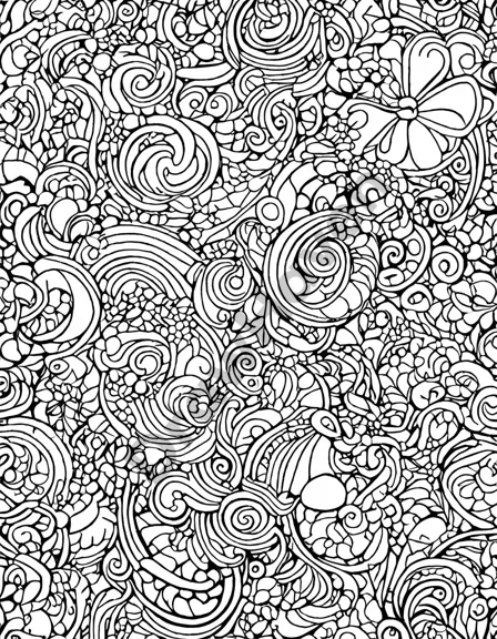 soothing swirls and twirls coloring book design with intricate and calming patterns for mindfulness and creativity in black and white