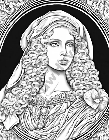 intricate coloring book portraits of historical icons, immersing users in their vibrant and influential worlds in black and white