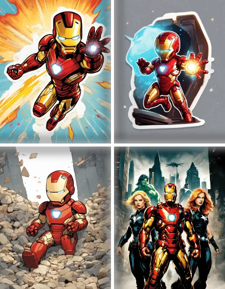 Coloring page collection thumbnail Iron Man in color