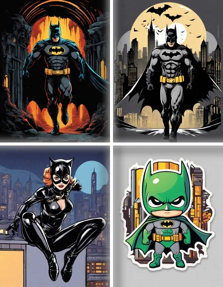 Coloring page collection thumbnail Batman in color