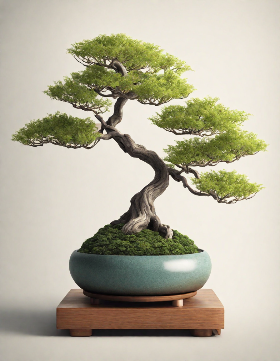bonsai tree coloring page invites creativity and serenity with its intricate branches and verdant foliage in color